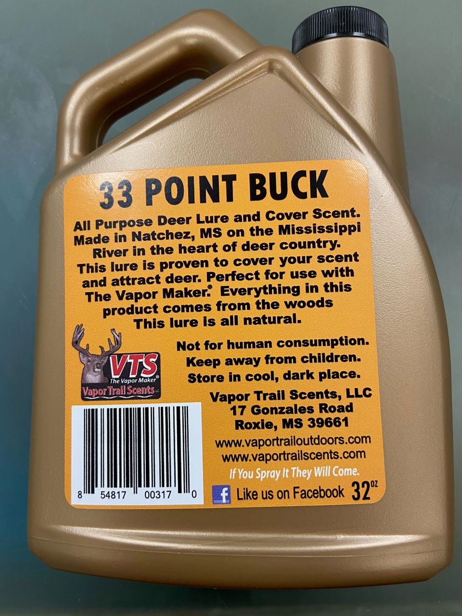 33 PT BUCK COVER SCENT & ATTRACTANT 32oz